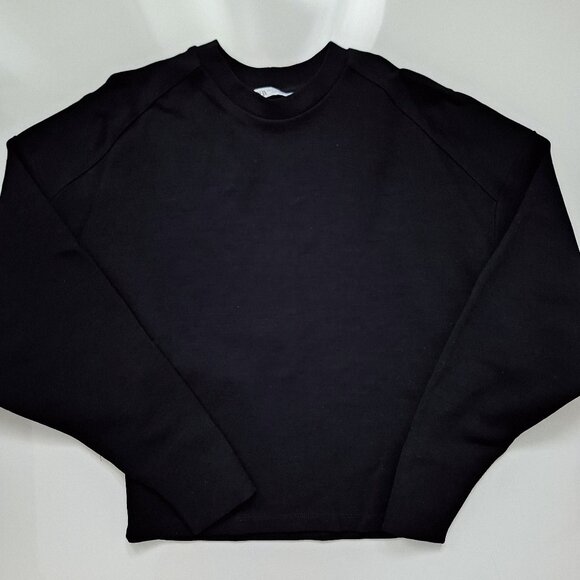 Zara Black Wool Crewneck Sweater - Picture 1 of 5